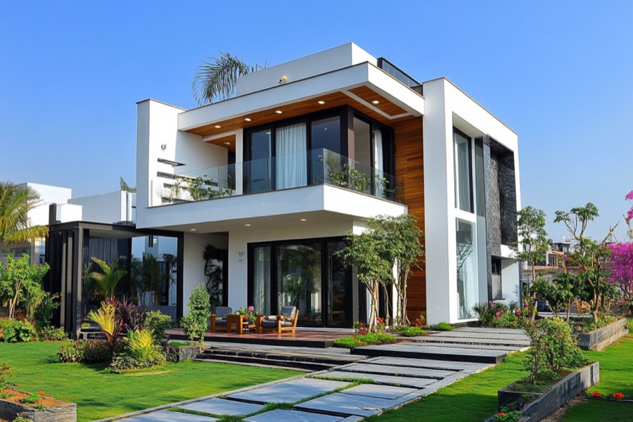 Maison moderne avec piscine