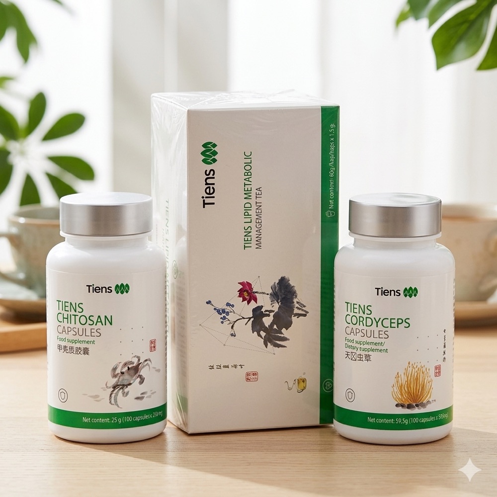 Le Pack Adhésion : Chitosan, Lipid Metabolic Management Tea et Cordyceps TIENS